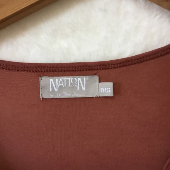 Nation LTD by Jen Menchaca Brownish-Red Long Shirt - Picture 2 of 6